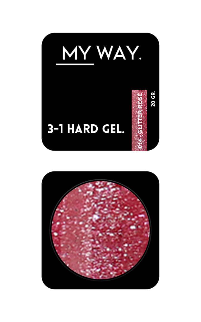 3-1 HARDGEL #014 - GLITTER ROSÉ