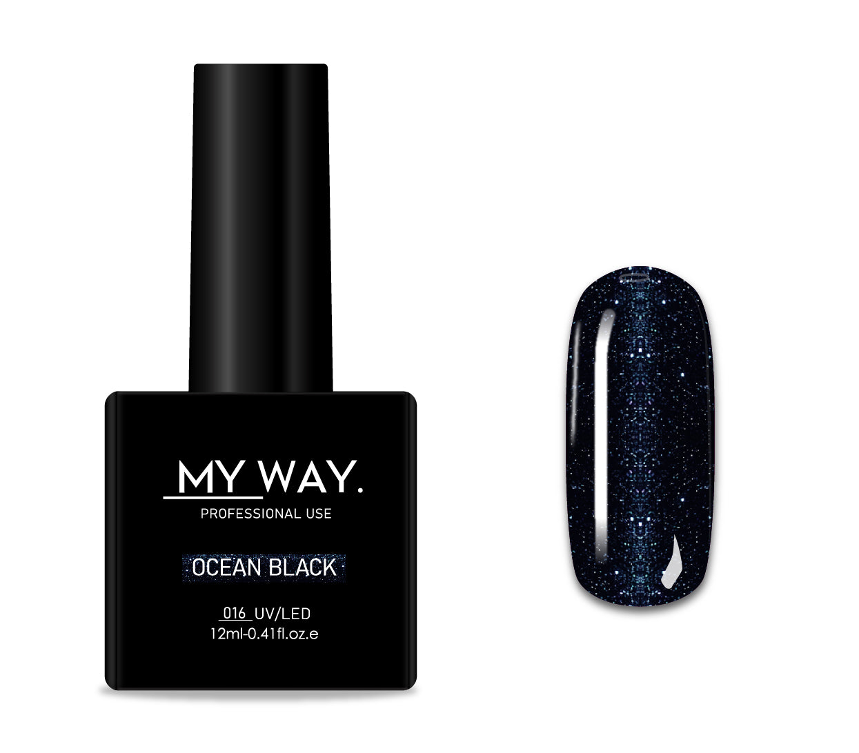 Gelpolish 016 - OCEAN BLACK 12ML.