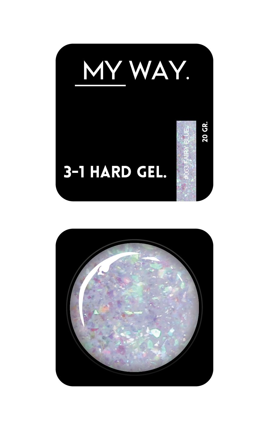 Gel dur 3-1 #063 FAIRY BLUE 20 ml (vente TPO)