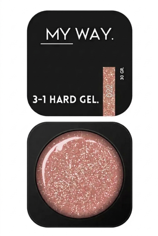 3-1 HARD GEL #022 PARTY BEIGE 30ML (TPO VRIJ)