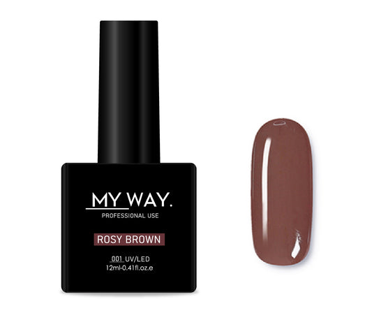 Vernis gel 001 - BRUN ROSY 12 ml