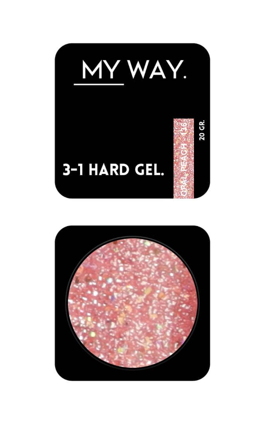 3-1 HARD GEL #136 - OPAL PEACH 20 ML (TPO VRIJ)
